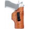 Кобура Front Line поясная, скрытого ношения, кожа, тефлон для Glock 19, 23, 32 ц:коричневый