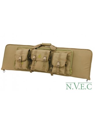 Чехол-рюкзак UTG тактический, на несколько единиц оружия, 107х6,6х35см., цвет - Tan, 3 внешних съемных кармана, вес 2,7кг.
