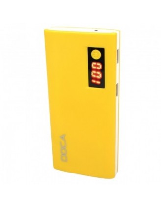 Внешнее зарядное устройство Power Bank DOCA D566II с LED дисплеем (13000mAh), желтый