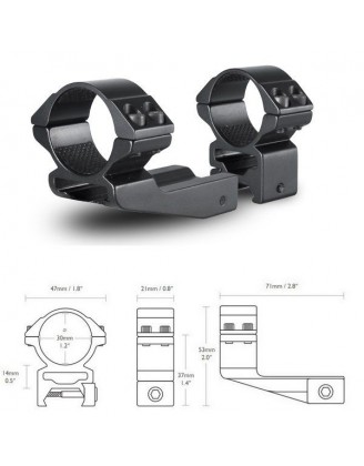 Кольца Hawke Reach Forward 30mm/Weaver/High extension 2