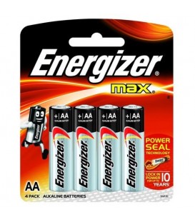 Элемент питания Energizer MAX + Power Seal LR6 (AA) BL4 - упаковка 4шт