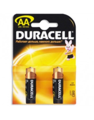 Элемент питания DURACELL LR6 (AA)  BL2 - упаковка 2шт