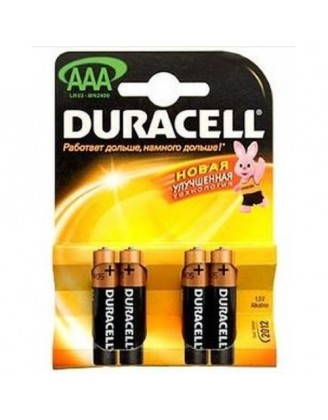 Элемент питания DURACELL LR03 (AAA)  BL4 - упаковка 4шт