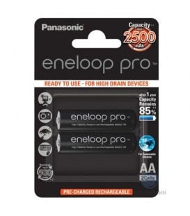 Аккумулятор Panasonic eneloop pro BK-3HCDE/2BE  2500mAh  (AA)  BL2 - упаковка 2шт