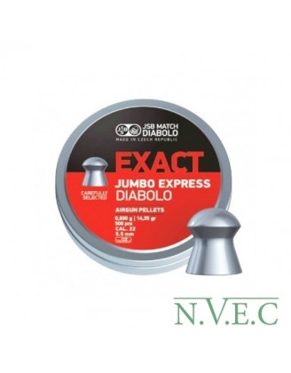 Пули пневматические JSB Exact Jumbo Express, 5,52 мм , 0,930 г, 500 шт/уп