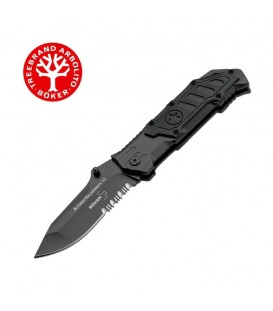 Нож Boker Plus AK-13 Black Blade, полусеррейтор