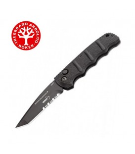 Нож Boker Plus AKS-74 Black Blade, полусеррейтор