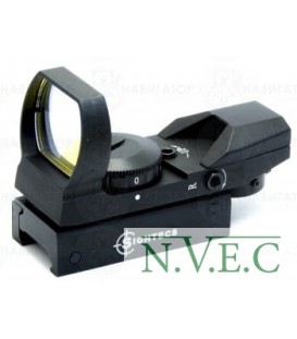 Коллиматорный прицел  SightecS Sure Shot Reflex Sight камуфляжный (4 варианта сетки, крепление на планку Weaver) открытый (SM130