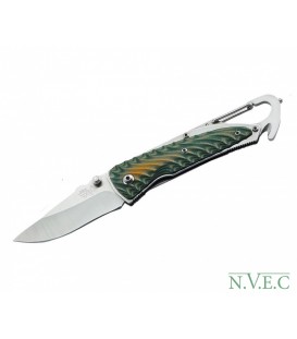 Нож Sanrenmu серии EDC лезвие 64мм, рукоять - G10, стропорез, карабин