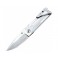 Нож Sanrenmu серии EDC лезвие 65мм., рукоять - металл, цвет - сталь,  ключ безопасного замка, клипса на ремень