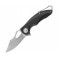 Нож Sanrenmu серии EDC, лезвие 65мм., цвет - сталь, рукоять - пластик, цвет - черный, карабин