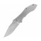Нож Sanrenmu серии EDC, лезвие 72мм, рукоять - металл, клипса - крепление на ремень, цвет - алюм.