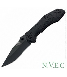 Нож Sanrenmu серии EDC, лезвие 72мм, рукоять - металл, клипса - крепление на ремень, цвет - черный