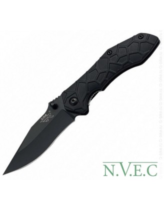Нож Sanrenmu серии EDC, лезвие 72мм, рукоять - металл, клипса - крепление на ремень, цвет - черный