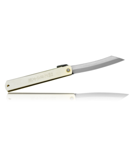 Нож складной Higonokami, 100 мм Hight carbon, рукоять белая (HKC-100SL)