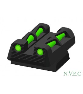 Пистолетный целик HiViz CZLW11 для CZ75/85 и P-01, 3 цвета волкон (красн, черн., зелен.)