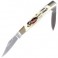 Складной нож TEKUT с двумя лезвиями, рукоятка кость (полная длина 13.6см, длина лезвия 7см)