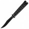 Нож бабочка Benchmade с кривым лезвием (длина: 24cm, лезвие: 10cm), черный
