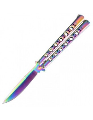Нож бабочка Benchmade с лезвием лепесток (длина: 24.0см, лезвие: 10.0см), хамелеон Нож бабочка Benchmade с лезвием лепесток (длина: 24.0см, лезвие: 10.0см), хамелеон