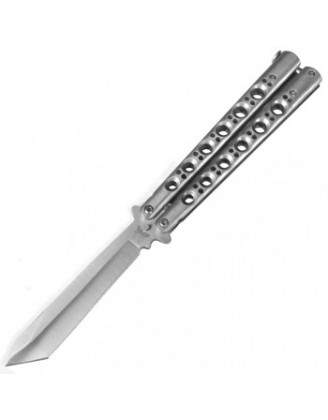 Нож бабочка Benchmade с лезвием танто (длина: 24cm, лезвие: 10cm), silver Нож бабочка Benchmade с лезвием танто (длина: 24cm, лезвие: 10cm), silver
