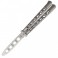 Нож бабочка тренировочный Benchmade (длина: 24cm, лезвие: 10.3cm), silver