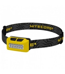 Фонарь налобный Nitecore NU10 (4xLED + RED LED, 160 люмен, 7 режимов, USB), желтый