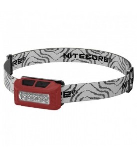 Фонарь налобный Nitecore NU10 (4xLED + RED LED, 160 люмен, 7 режимов, USB), красный