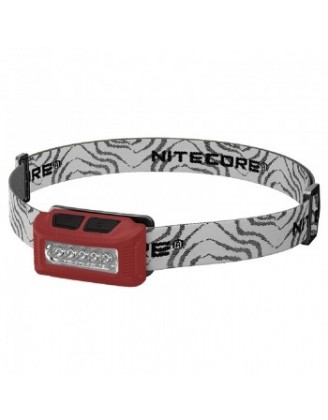 Фонарь налобный Nitecore NU10 (4xLED + RED LED, 160 люмен, 7 режимов, USB), красный
