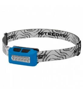 Фонарь налобный Nitecore NU10 (4xLED + RED LED, 160 люмен, 7 режимов, USB), синий