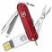 Мультитул Victorinox@Work (58мм, 7 функций, USB-флеш (16Гб)), красный 4.6125.TG16B