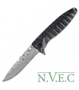 Нож складной Ganzo G620-B2 (длина: 20.5cm, лезвие: 8.8cm) с травлением, черный