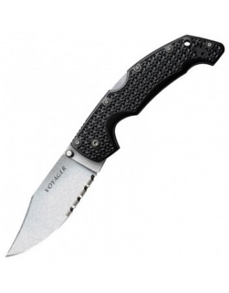 Нож складной Cold Steel Voyager ClipPoint 50/50 с серейторным лезвием (длина: 235мм, лезвие: 101мм)