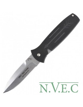 Нож складной Ontario Bob Dozier Arrow (длина: 208мм, лезвие: 92мм, сатин), черный 9100