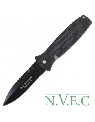 Нож складной Ontario Bob Dozier Arrow (длина: 208мм, лезвие: 92мм, чёрное), черный 9101