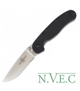 Нож складной Ontario RAT-1A (длина: 219мм, лезвие: 84мм, сатин), черный 8870
