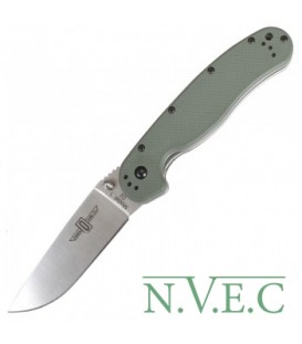 Нож складной Ontario RAT-1 D2 (длина: 216мм, лезвие: 89мм, сатин), olive drab 8867OD