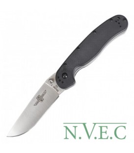 Нож складной Ontario RAT-1 D2 (длина: 216мм, лезвие: 89мм, сатин), черный 8867