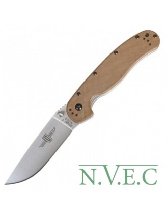 Нож складной Ontario RAT-1 (длина: 219мм, лезвие: 84мм, сатин), coyote brown 8848CB