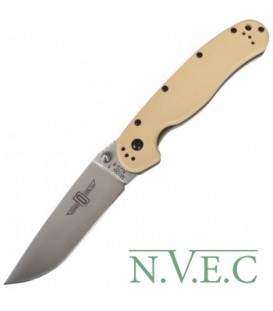 Нож складной Ontario RAT-1 (длина: 219мм, лезвие: 84мм, сатин), tan 8848DT