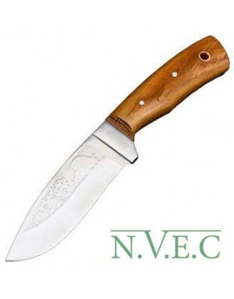 Нож Спутник "Дубовый Секач" (длина: 22.6cm, лезвие: 10cm), в кожаных ножнах
