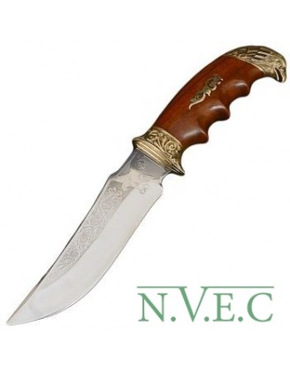 Нож эксклюзивный Спутник "Орел" (длина: 27cm, лезвие: 14.5cm), в кожаных ножнах
