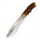 Нож эксклюзивный Спутник "Резной Тигр" (длина: 30cm, лезвие: 15cm), в кожаных ножнах
