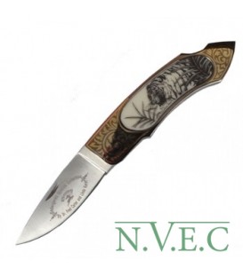 Нож складной GIGAND FC-9788D Тигр (длина: 18.0см, лезвие: 7.7см)