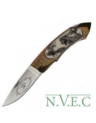 Нож складной GIGAND FC-9788G Леопард (длина: 18.0см, лезвие: 7.7см)