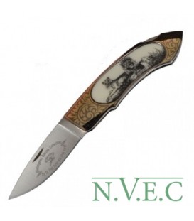 Нож складной GIGAND FC-9788С Лев (длина: 18.0см, лезвие: 7.7см)