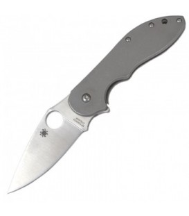 Нож складной Spyderco Domino Titan (длина: 19см, лезвие: 8см), silver