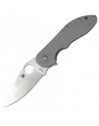 Нож складной Spyderco Domino Titan (длина: 19см, лезвие: 8см), silver