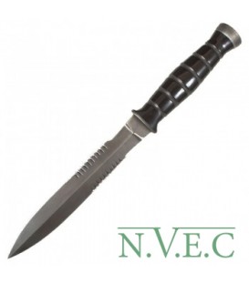 Нож фиксированный Бiла Зброя ДШБ (длина: 296мм, лезвие: 169мм, сталь: Х12МФ), рукоять эбонит