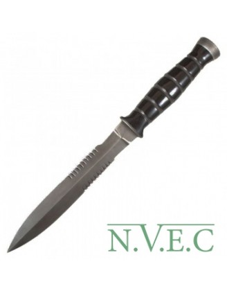 Нож фиксированный Бiла Зброя ДШБ (длина: 296мм, лезвие: 169мм, сталь: Х12МФ), рукоять эбонит