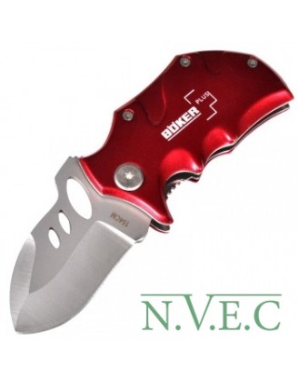 Ручной складной нож BOKER MINI с зажимом (полная длина 12.7см, длина лезвия 5.5см), красный